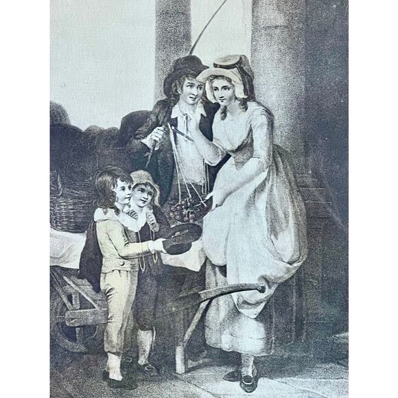 Antique Engraving in Victorian Shadow box Frame-Cries of London-16x14-Trades Art - Picture 2 of 10